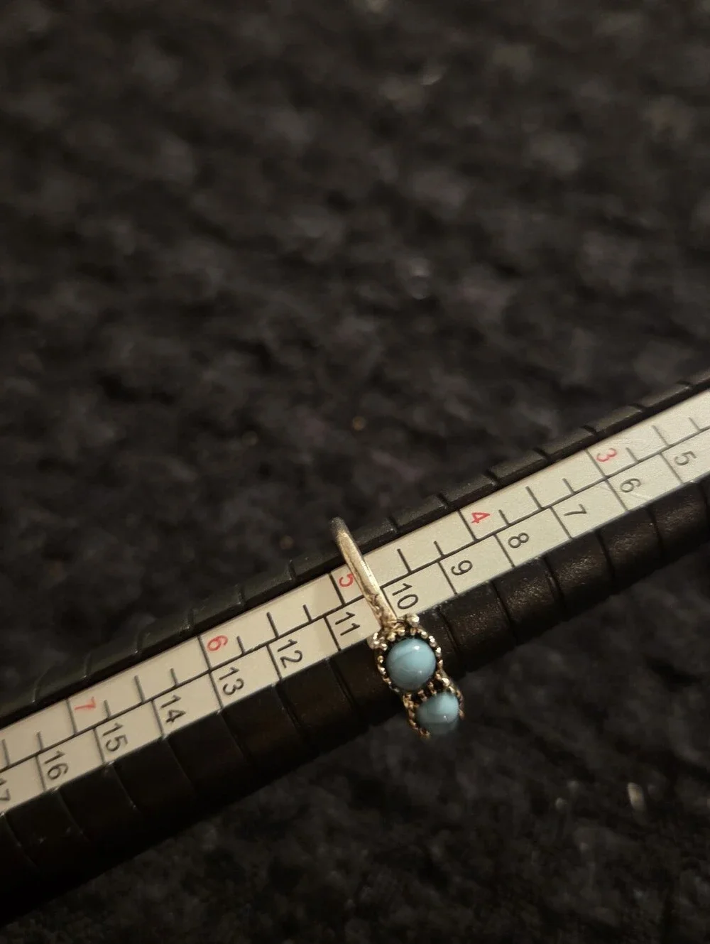 💎3/$12💎Boho Silver Tone Faux Turquoise Stone Band Ring Women's Size 5 Fashion